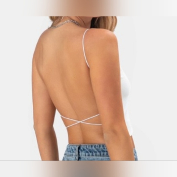 Adika Orange Strappy Women's Top - Picture 2 of 5